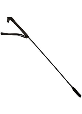 Black Spanking Crop with Leather Tip